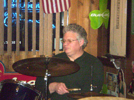 Tom on the Tama Drum kit at Big Johns Thursday Open Mic