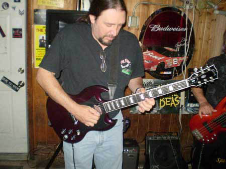 Dean on guitar at Big Johns Thursday Open Mic