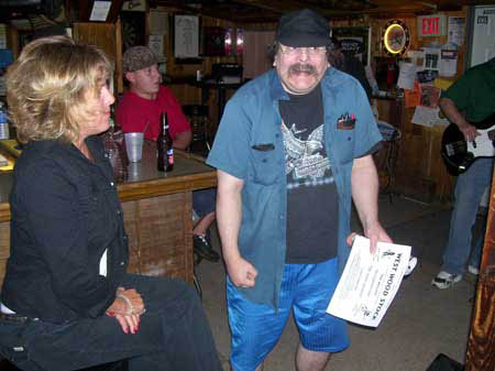 Jill trys
                                                        to ignore
                                                        Pancakes at Big
                                                        Johns Pub