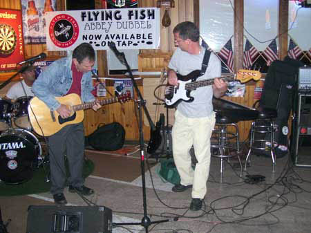 Joe B. from
                                                        G.W. Toye with
                                                        Carl from the
                                                        Frantic band at
                                                        The Side Door